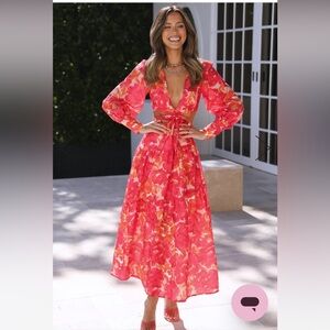 Hello Molly Talk Loud to Me Cut Out Midi Dress